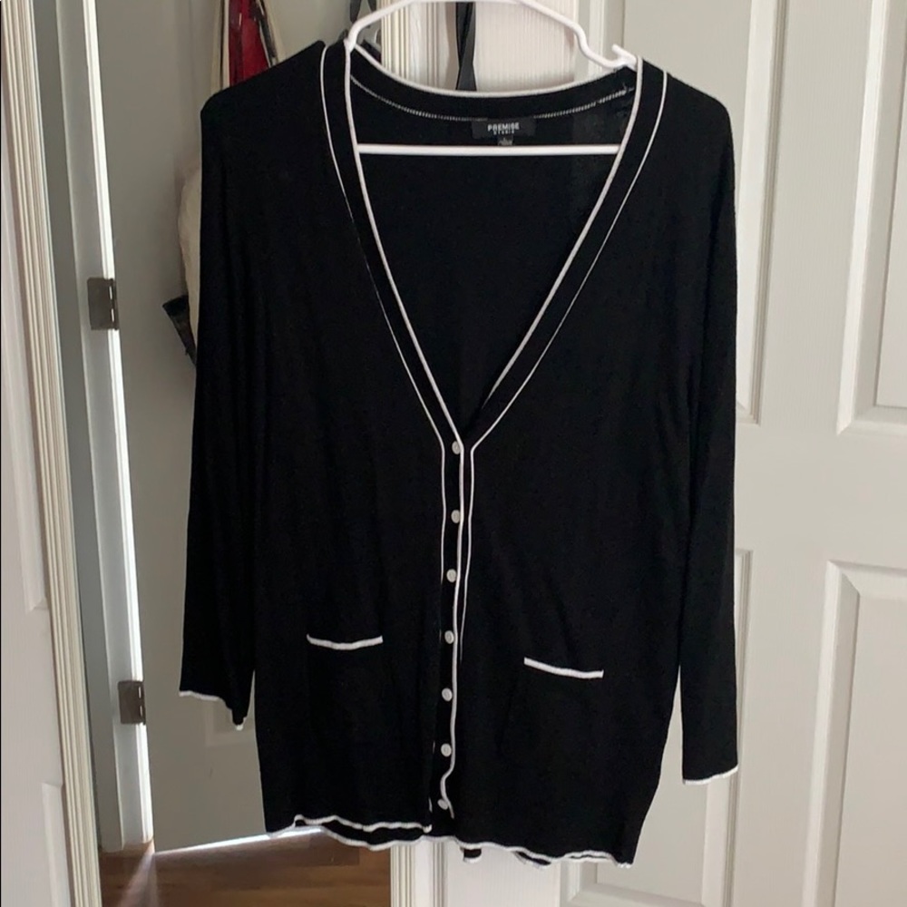 Black and white cardigan